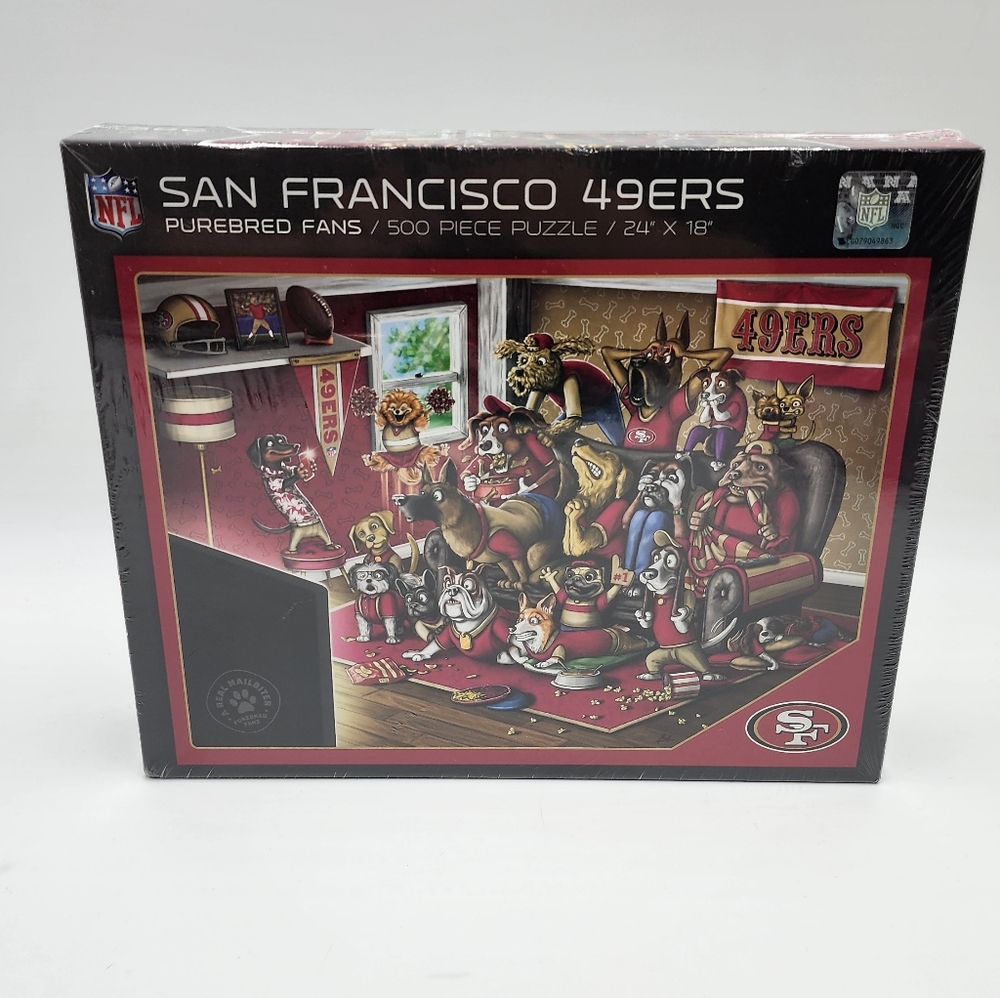 NFL Puzzle San Francisco 49ers Team Logo 500pc Jigsaw Sports Fan Gift 24' X 18"